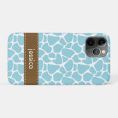 Blue Giraffe Pattern Case-Mate iPhone Case (Achterkant (horizontaal))