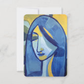 Blue Girl Bedankkaart (Voorkant)