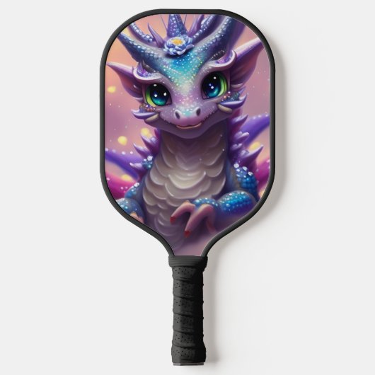 Blue Girl Dragon Pickleball Paddle (Voorkant)