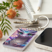 Blue Girl Dragon Sleutelhanger (Voorkant Rechts)