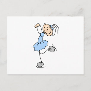 Blue Girl Figuurtjes Skater T-shirts en cadeautjes Briefkaart