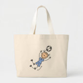Blue Girls Soccer Bag Grote Tote Bag (Voorkant)