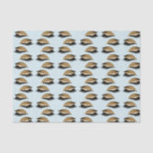 Blue Girly Gold Glam Glitter Wimpers Tissuepapier (Voorkant)