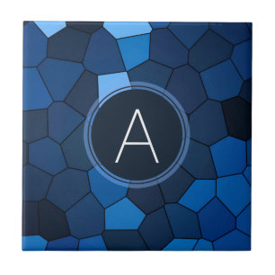 Blue Glas in lood Mosaic Tegeltje