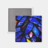 "Blue Glass" Magnet Magneet (Voorkant / Achterkant)