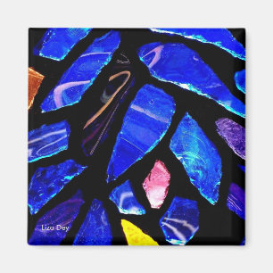 "Blue Glass" Magnet Magneet