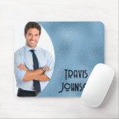 Blue Glass Photo Lijst Muismat (Met muis)