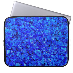 Blue Glass Rocks Laptop Sleeve