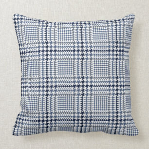 Blue Glen Check Houndstooth Pset Patroon Kussen