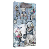 Blue Glitter Alice in Wonderland Klembord (Rechts)