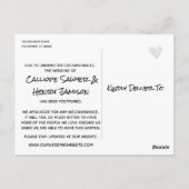 Blue Glitter Change of Plans Postponed Wedding Briefkaart (Achterkant)