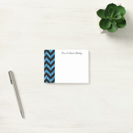 Blue Glitter Chevron Notes (Kantoor)