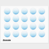 Blue Glitter Custom Trendy Ronde Sticker (Vel)