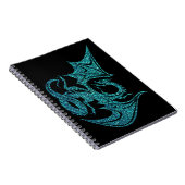 Blue Glitter Dragon Notitieboek (Rechterzijde)