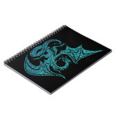 Blue Glitter Dragon Notitieboek (Linkerzijde)