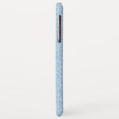 Blue Glitter en Sparkle Monogram Case-Mate iPhone Case (Achterkant/links)