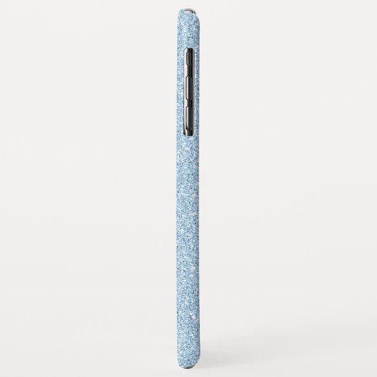 Blue Glitter en Sparkle Monogram Case-Mate iPhone Case (Achterkant/links)
