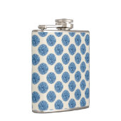 Blue Glitter Faux Folie Confetti Stippen Heupfles (Rechts)