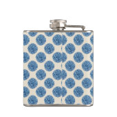 Blue Glitter Faux Folie Confetti Stippen Heupfles (Achterkant)