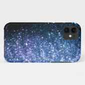 Blue Glitter iPhone Case sparkle (Achterkant (horizontaal))