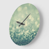 Blue Glitter: Kerst Abstract Grote Klok (Hoek)