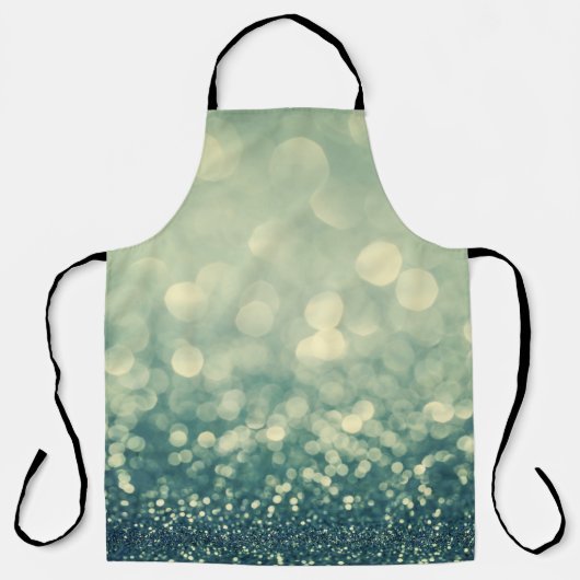 Blue Glitter: Kerst Abstract Schort (Voorkant)