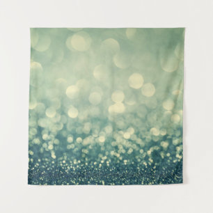 Blue Glitter: Kerst Abstract Wandkleed