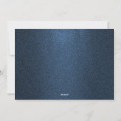 Blue Glitter-kerstfotokaart Feestdagenkaart (Achterkant)