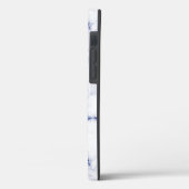 Blue Glitter Marble Personalized Case-Mate iPhone Case (Achterkant / Links)