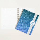 Blue Glitter Monogram  (Devant avec enveloppe)