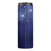 Blue glitter-naamscript thermosbeker (Achterkant)