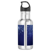 Blue glitter-naamscript waterfles  (Achterkant)
