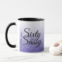 Blue Glitter Ombre 60 en Sassy 60th Birthday