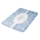 Blue Glitter Personaliseert Bath Mat (Gekanteld)