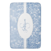 Blue Glitter Personaliseert Bath Mat (Voorkant Verticaal)