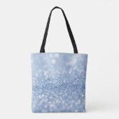 Blue Glitter Personalize Canvas tas (Achterkant)