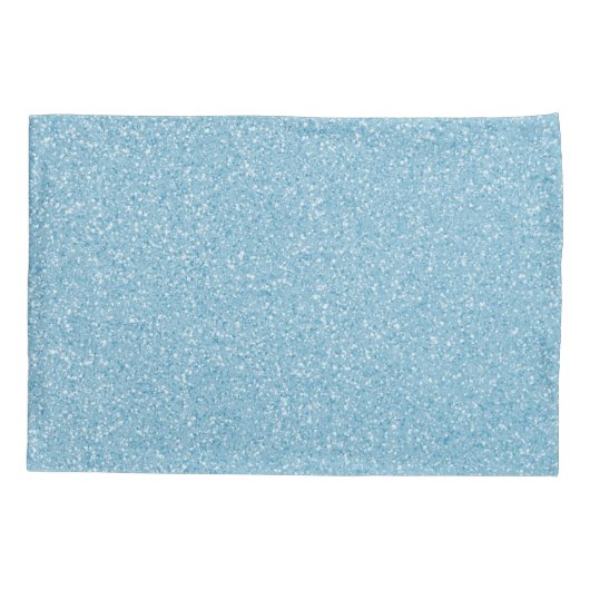 Blue Glitter Personalized Pillow Hoesje Kussensloop (Achterkant)