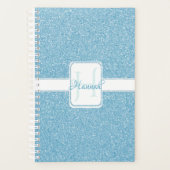 Blue Glitter Personalized Planner (Voorkant)