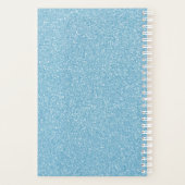 Blue Glitter Personalized Planner (Achterkant)