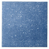 Blue Glitter Sparkles Tegeltje (Voorkant)