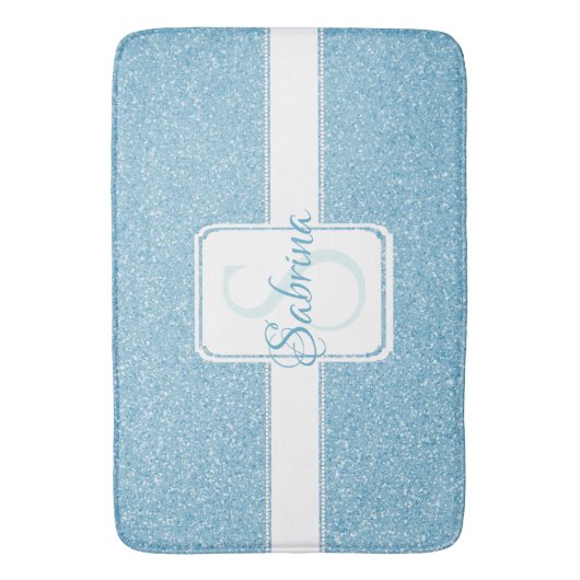 Blue Glitter Specialized Bath Mat (Voorkant Verticaal)