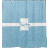 Blue Glitter Specialized Shower Curtain Douchegordijn (Voorkant)