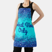 Blue Glitter & Text on Teal- Coolest Vibes Only | Schort (Insitu)