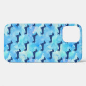 Blue Glitter Waterverf Dachshund Pattern Adult Cl Case-Mate iPhone Case (Achterkant (horizontaal))