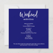 Blue Glitter Weekend Bachelorette Party Invitation (Dos)