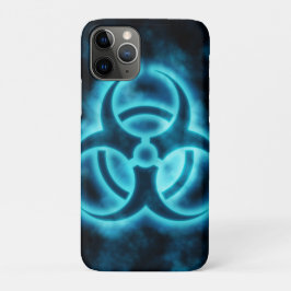 Blue Glo Biohazard iPhone Case