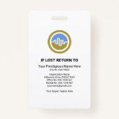 Blue Global Wave Press Personeel Foto Reporter Badge (Achterkant)