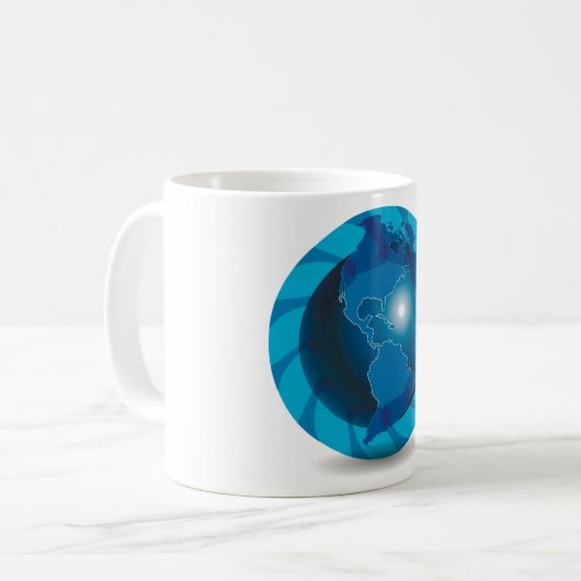 Blue Globe Mug (Devant gauche)