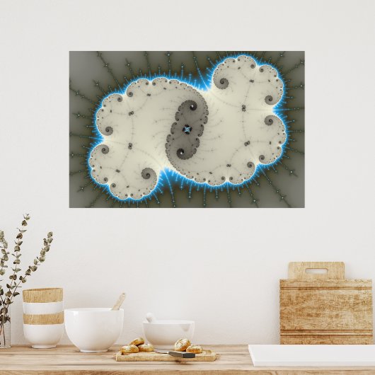 Blue Glow - Poster fracturé (Cuisine)