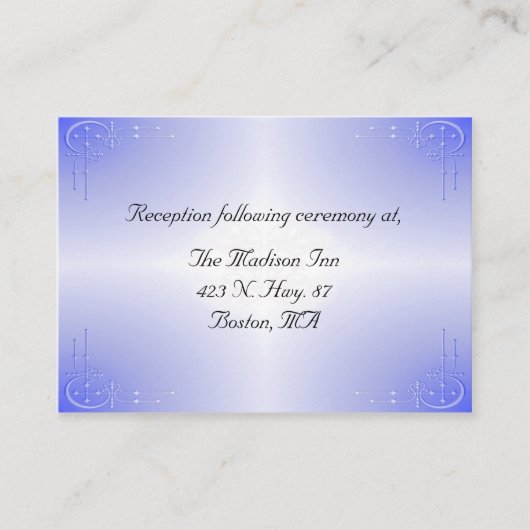Blue Glow Wedding Enclosure kaarten (Voorkant)
